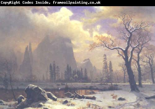 Albert Bierstadt Yosemite Winter Scene